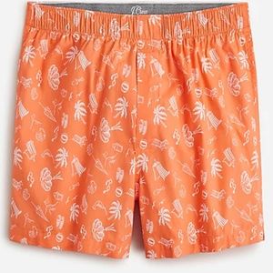 J CREW BEACH ICONS ORANGE PRINTED BOXERS